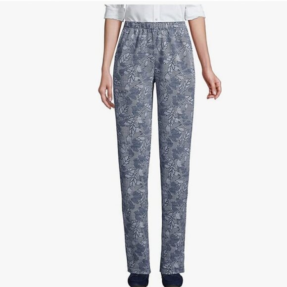 Lands' End Sport Knit High-Rise Elastic Waist Pull-On Pants, NWOT, MP - Picture 1 of 5